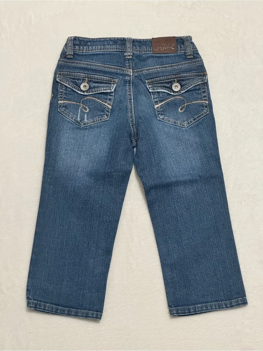 Justice Girls Cropped Capri Denim Jeans